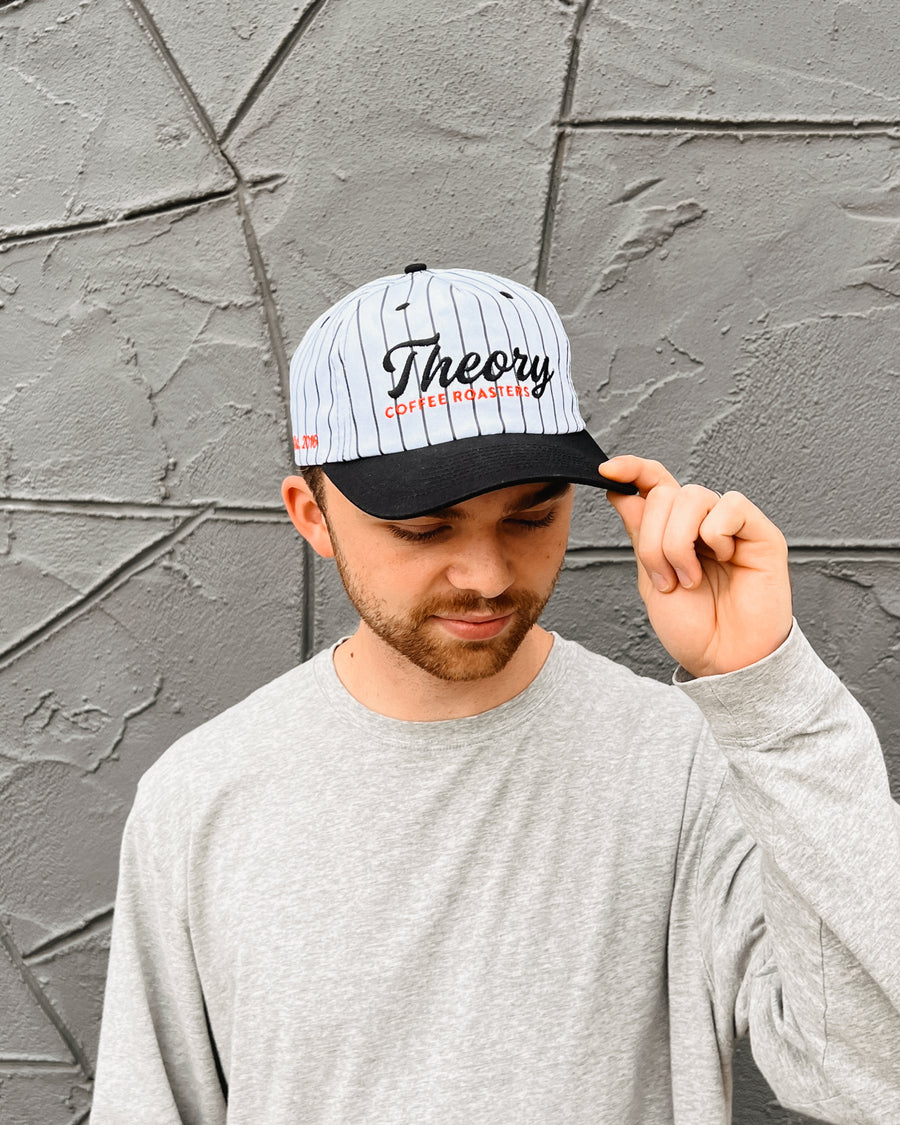 Theory Coffee Striped Baseball Hat
